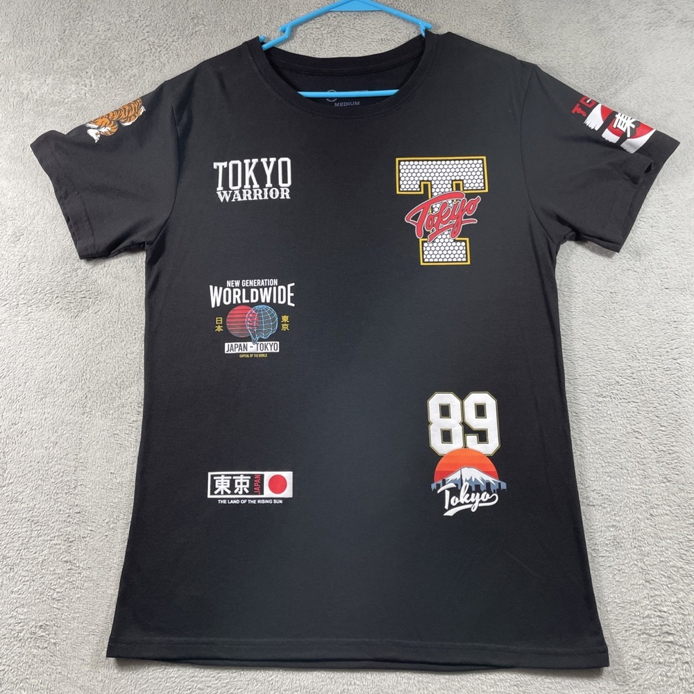 GSTR Shirt Adult Medium Black Tokyo Fearless Japan Graphic Tee Short Sleeve